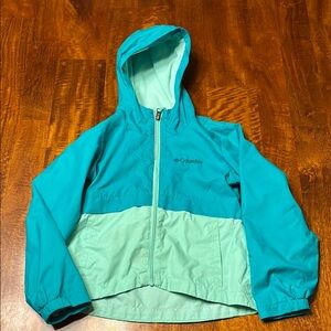 Columbia Teal and Mint Hooded Jacket